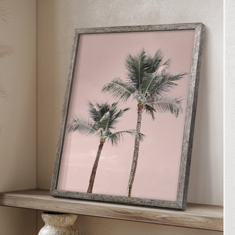 «Aruba Pinks», reproduction encadrée - bois massif 48804, H 11 po x l 9 po