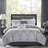 Lavine Blue 12-Piece Queen Comforter Set with 100% Cotton Bed Sheets-354633994-354633991