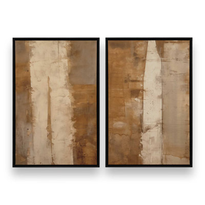 Ensemble de 2 impressions sur toile Sienna