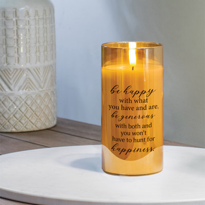 Soyez heureux avec une bougie sans flamme sans parfum