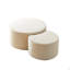 Ensemble de 2 tables basses emboîtables, 2 tables basses rondes rembourrées pour le salon, table basse moderne en mousse, table d'appoint et repose-pieds, sans assemblage-131261688