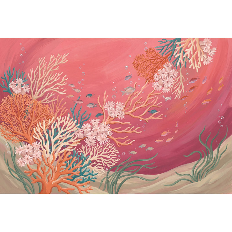 Décoration murale amovible sous-marine Coral Reef, Non tissé, 200 po x 120 po