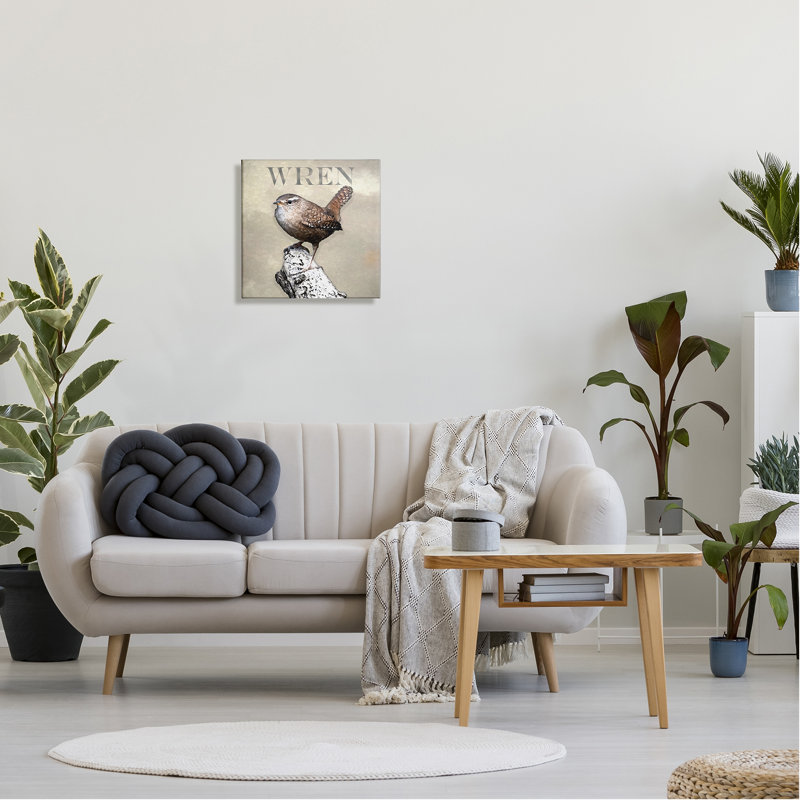 «Wren Bird debout» par Alpenglow Workshop - impression sur toile tendue, H 17 po x l 17 po x P 1,5 po