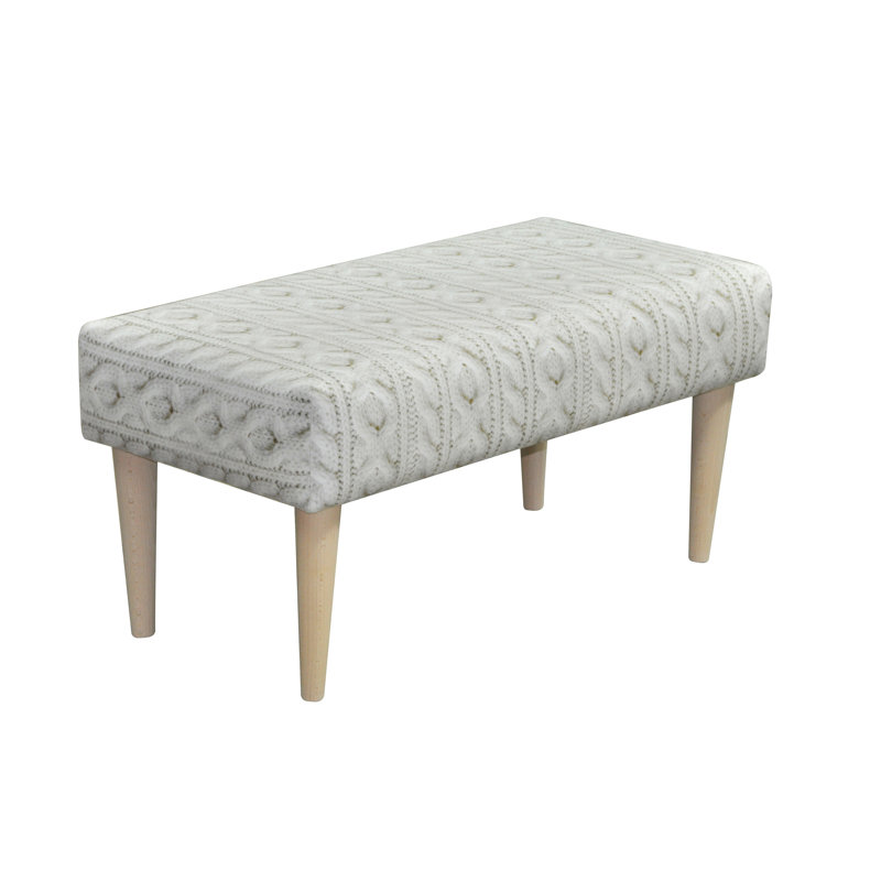 Scandi Polyester Blend Upholstered Bench