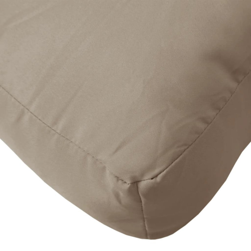 vidaXL Pallet Cushions 2 pcs Taupe Fabric, Taupe, 23.6" x 23.6" x 4.7"