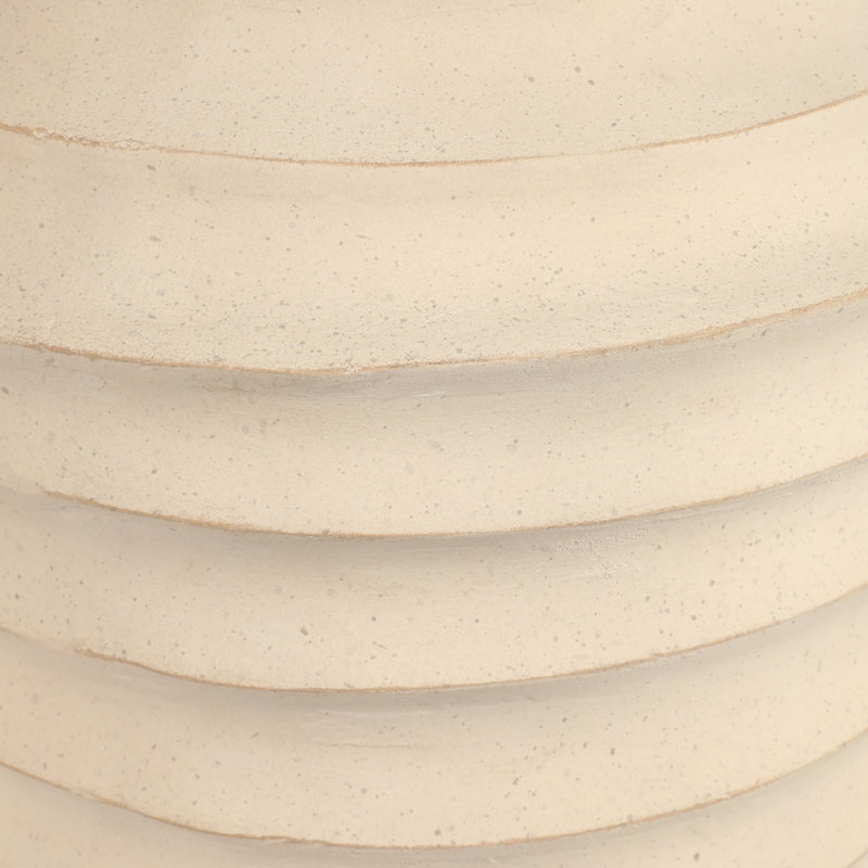 Decorative Textured Ribbed Vase for Home Decor - Sculptural Tall Flower Vase for Coffee Table, Shelf, or Kitchen Accent