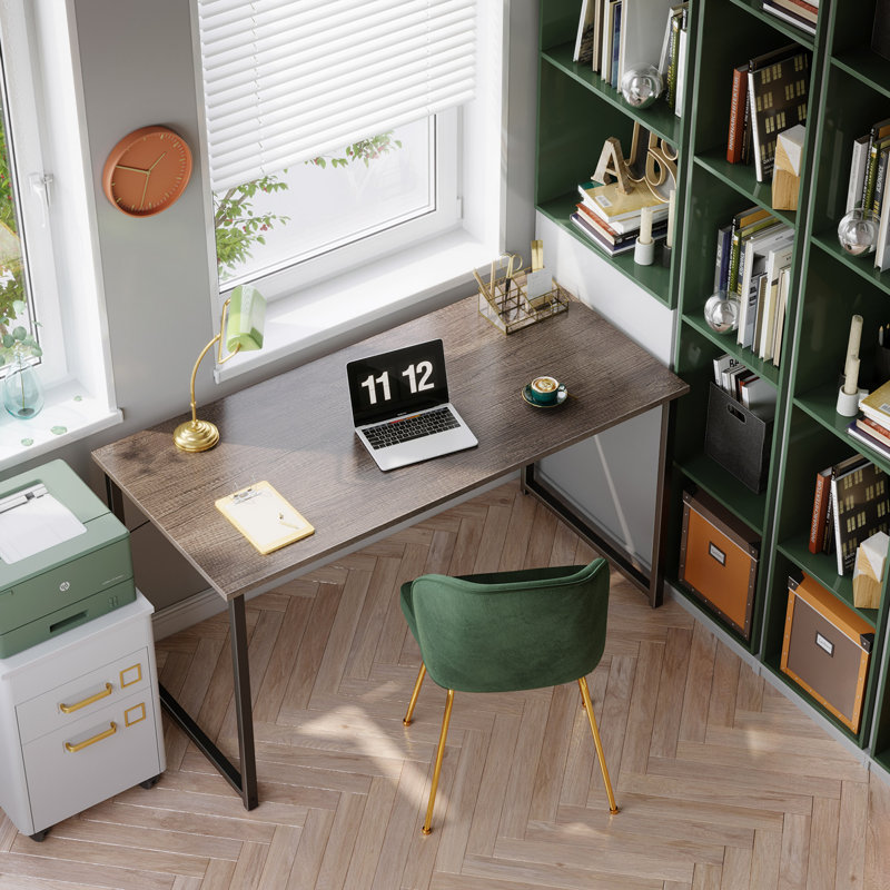 Bureau, H 29,13 po x l 55,12 po x P 19,68 po, Chêne gris / noir