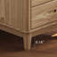 Bureau rectangulaire en bois massif et manufacturé avec 3 tiroirs Burlywood