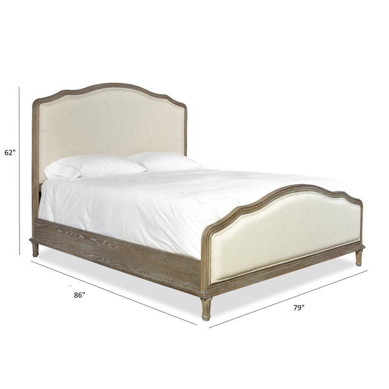 Watson Upholstered Panel Bed, King, Studio Gray