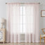 Paire de rideaux transparents avec passe-tringle Couey Farmhouse-107099060-107099055