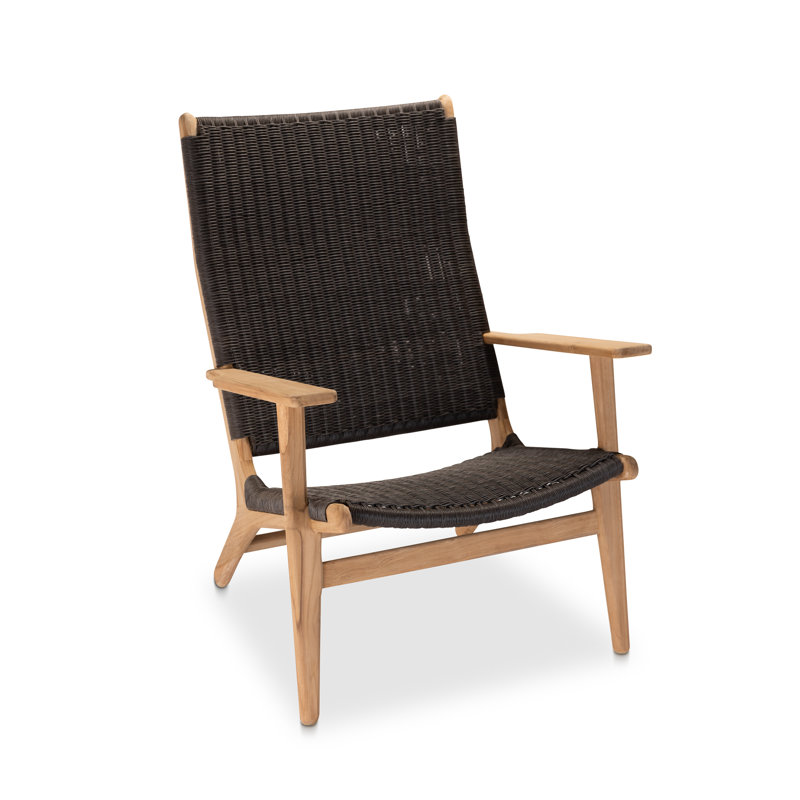 Dover Teak Adirondack Chair, Natural/Brown