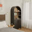 Bibliothèque de rangement de style Mid-Century moderne à 5 niveaux avec porte, 61 po
