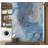 Blue Marble Effect Wallpaper with Soft Gold Veins-1413828237