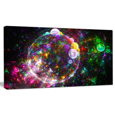 « multicolore », bulles sphériques, impression sur toile tendue