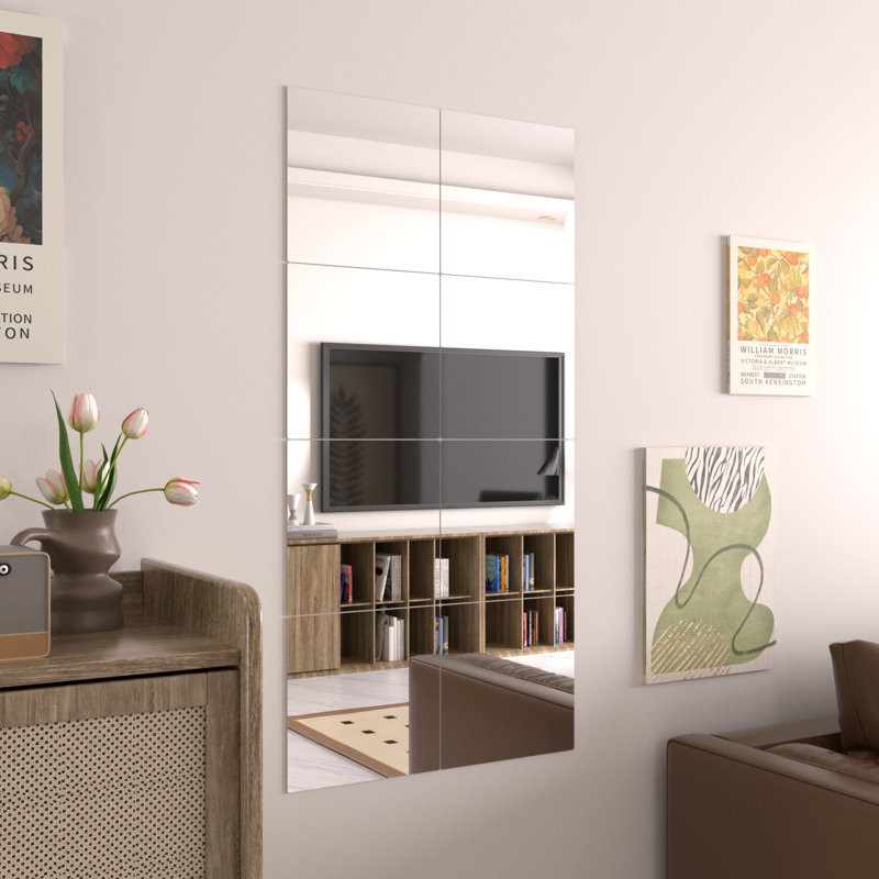 Miroir mural 12 pièces sans cadre, 12Pcs, 12 pi x 12 pi