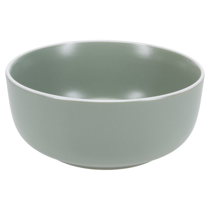Sage and White Ceramic 12-Piece Dinnerware Set, Service for 4