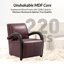 Fauteuil moderne en cuir pleine fleur avec accoudoirs uniques 26,5 po Perou-1156172289