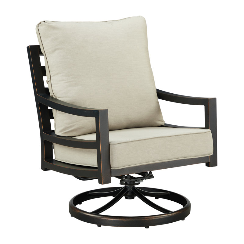 Hudson Outdoor Swivel Lounge Chair, Light Gray