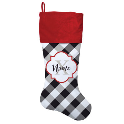 Personalized Gingham Stocking