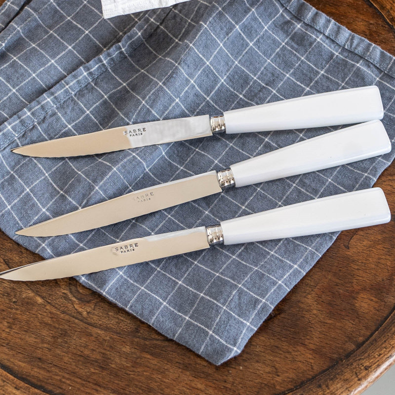 Icone 6 - Piece Stainless Steel Steak Knife Set, Garden Green
