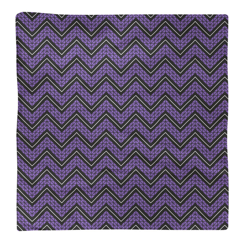 Stephenie Cotton Chevron Square Napkin, Purple Accent, 10" x 10"