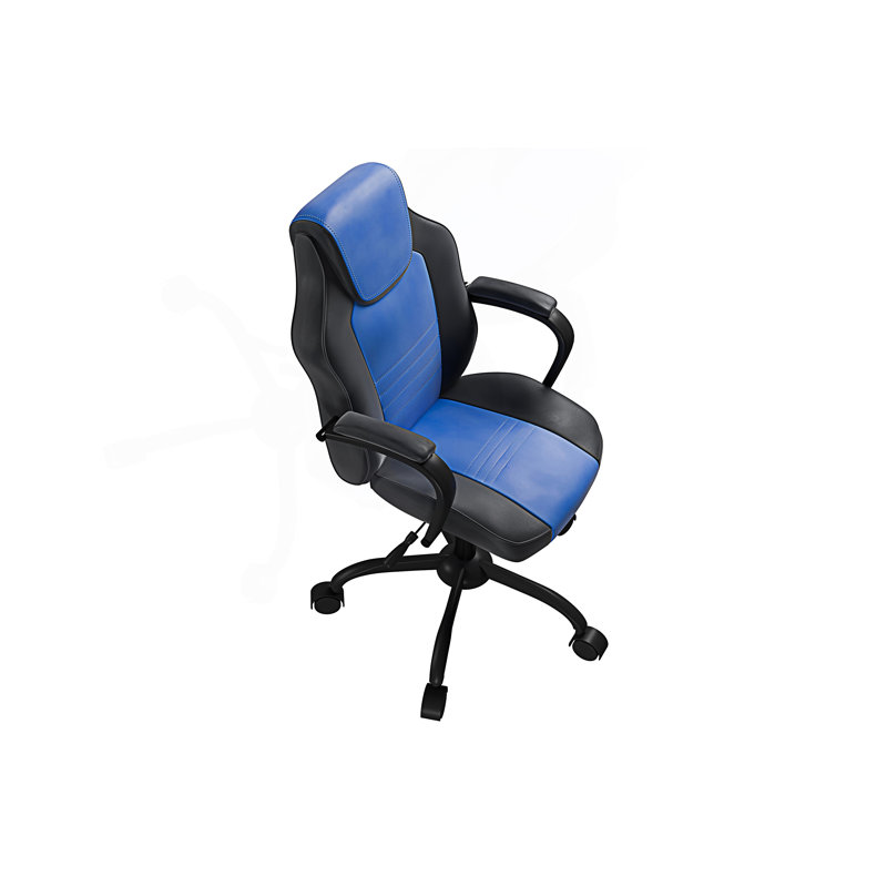 Chaise de bureau moderne et élégante, Noir / Bleu