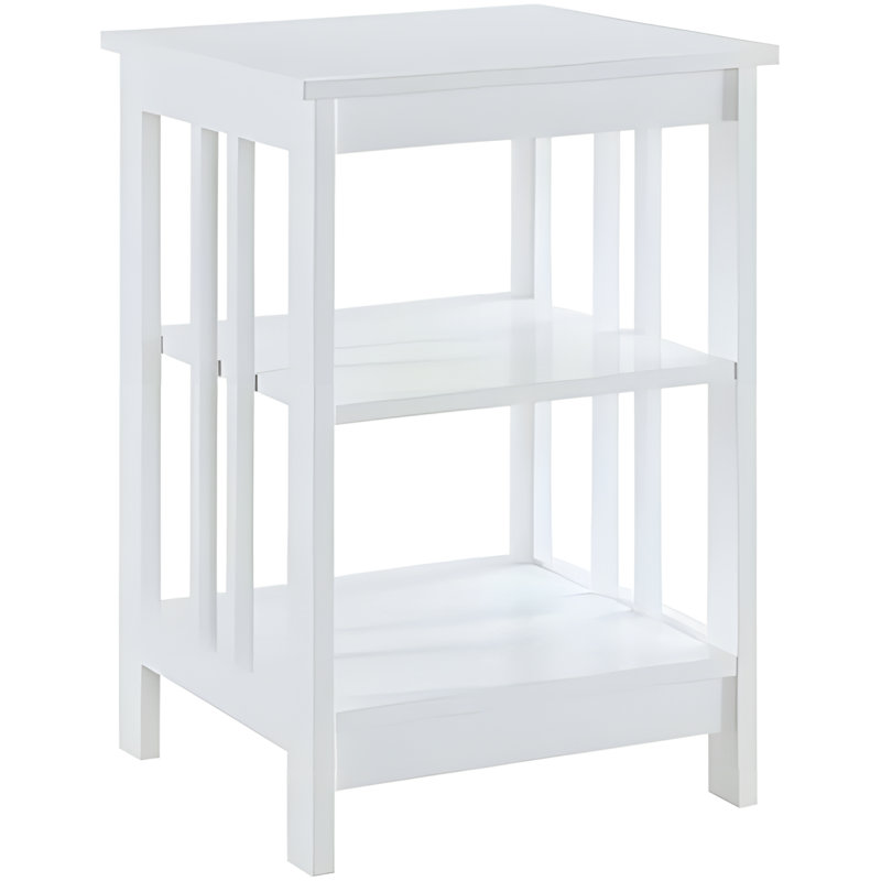 Table de bout moderne avec deux tablettes pour un rangement supplémentaire, un assemblage facile et une conception durable