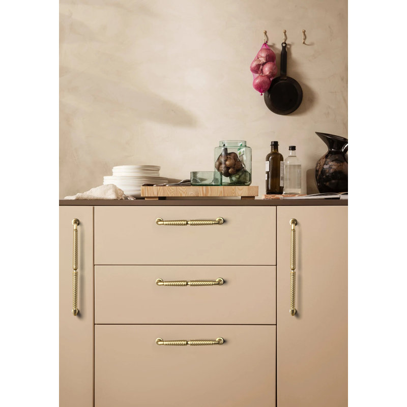 Poignée d'armoire rétro tressée, 7.56, Bronze champagne