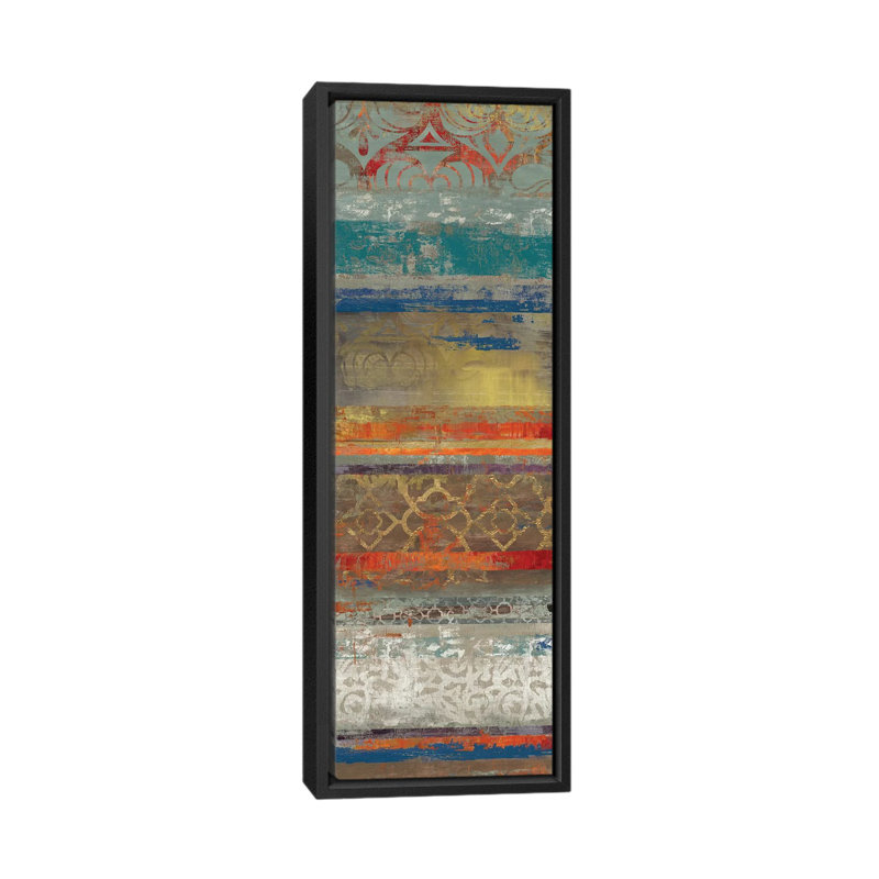 « dentelle abstract ii » par tom reeves, reproduction d’impression sur toile tendue, H 36 po x l 12 po x P 1,5 po, Cadre noir