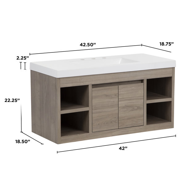 31 Wall-Mounted Single Bathroom Vanity Set Mercury Row Base Finish: Forest Elm