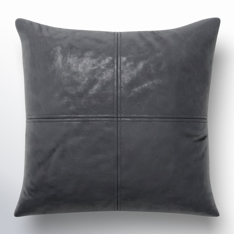 Coussin Declan, Housse de coussin seulement - sans coussin, Gris, 20 po x 20 po