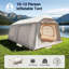 Tentes gonflables pour le camping, tente gonflable avec pompe à main, tente chaude avec prise de poêle, installation facile-123310873