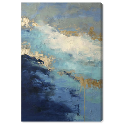 «Marine Luster Veins I», reproduction d'art sur toile par Art Remedy, galerie tendue, 36 x 54