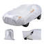 Housse de voiture, housse de voiture imperméable pour berline de taille moyenne Camry, housse extérieure complète avec protection contre la neige, fermeture à glissière et doublure en coton, argent