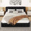 Grand lit plateforme tapissier-337960647
