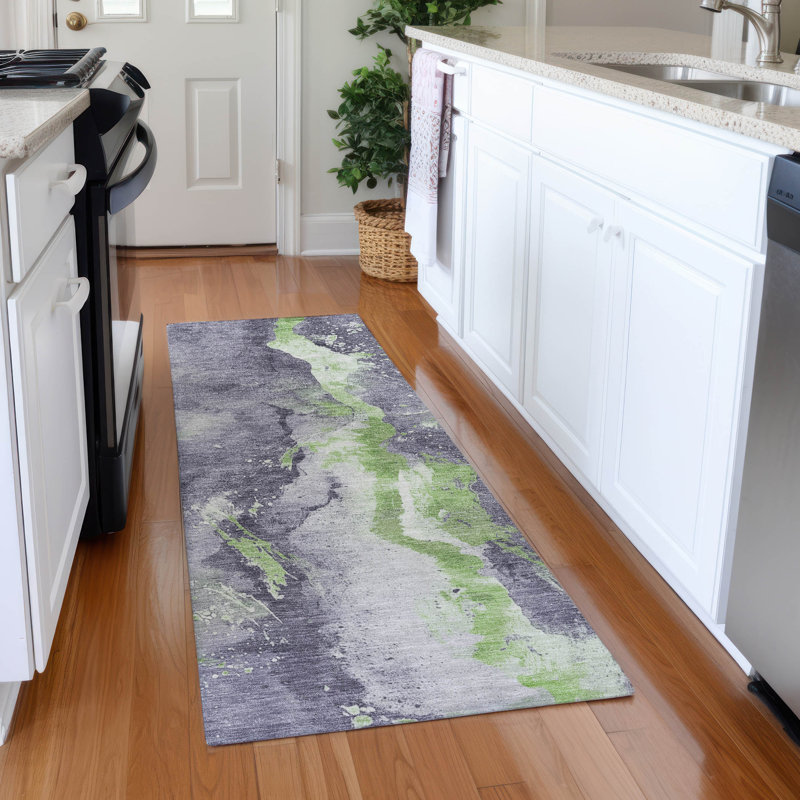 Premium Machine Washable Varroville AMF1712 Abstract Rug, Runner 2'3" x 7'6"