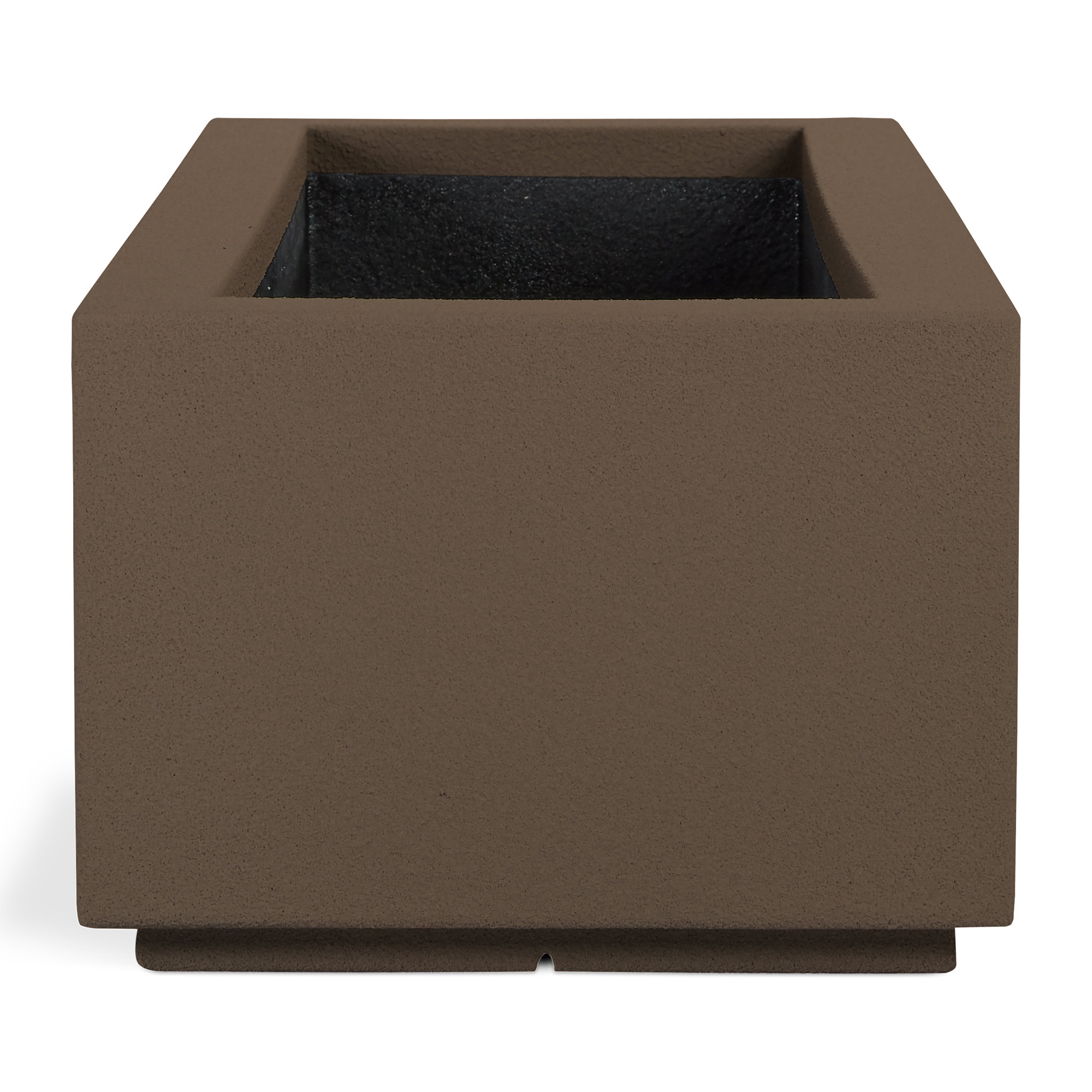 Gita Tall Lightweight Outdoor 46" x 17" x 19" Trough Planter Box, Chocolate Brown, 12"H x 46"W x 17"D