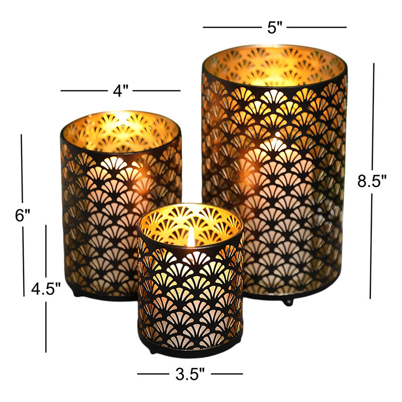 8.5'' H Metal Tabletop Hurricane