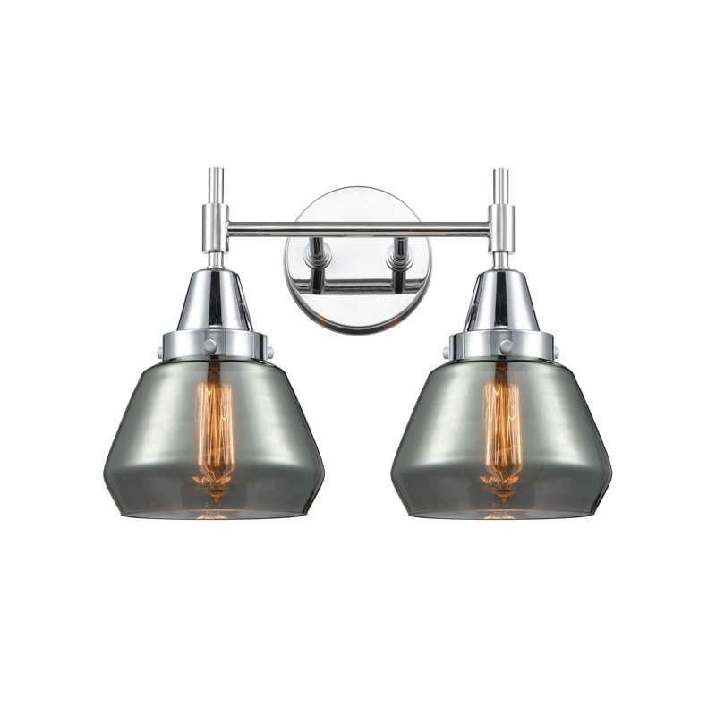 Gayle 2 - Light Dimmable Vanity Light, 4 Watt Vintage LED Bulb, Polished Chrome, Plated Smoke