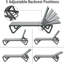 Ensemble de 3 chaises longues d'extérieur en polypropylène à 5 positions réglables WJE-W1859109841-97814481