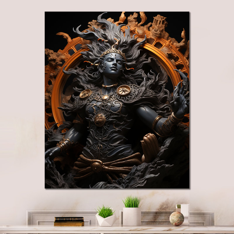 - Reproduction d'art mural en métal Hinduisim, H 20 po x l 12 po x P 1 po