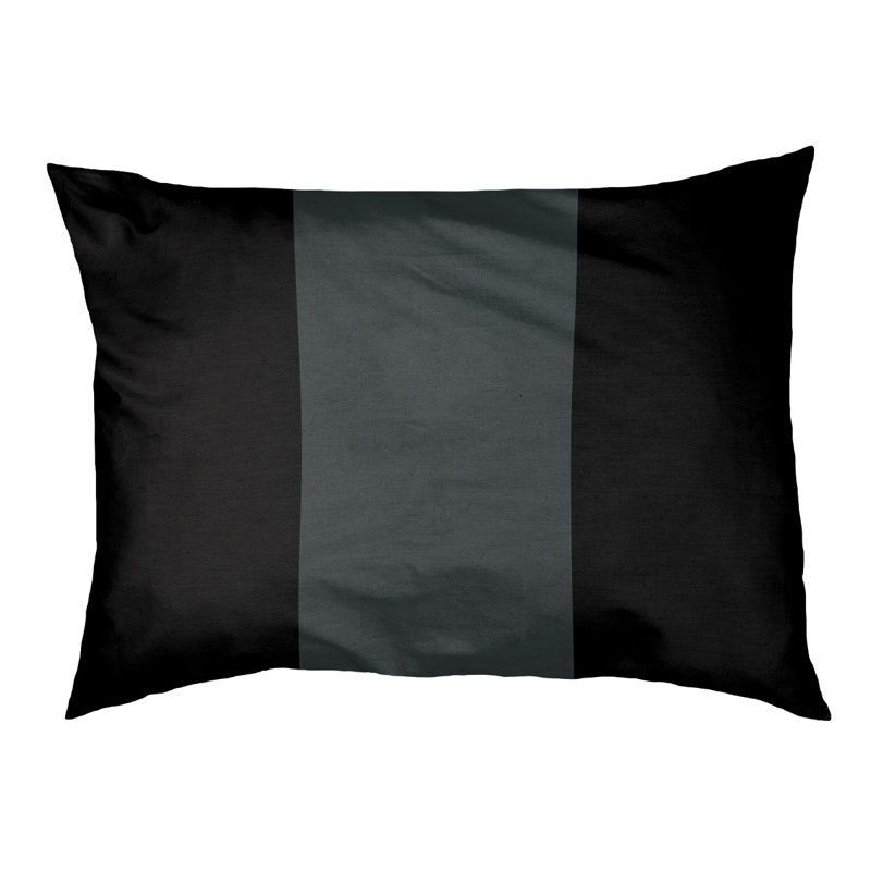 Oreiller rectangulaire New York, Petit (L 18 po x l 28 po), Noir / gris acier