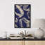 Impression sur toile encadrée pourpre à coups de peinture abstraite-108345402-108345400