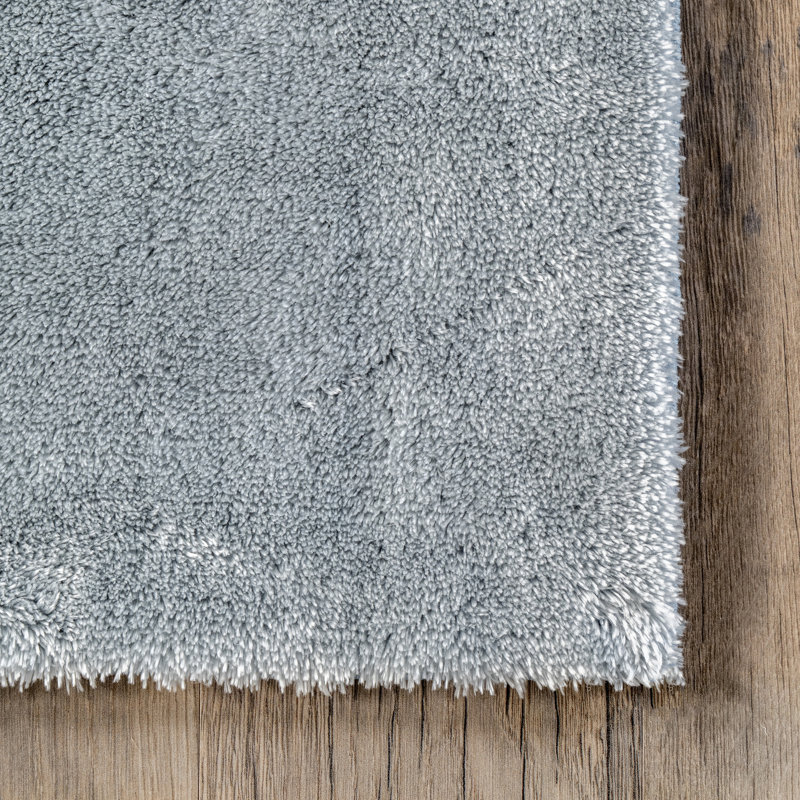 Tapis de couloir à poils longs lavable en machine Loni, Carré 6 pi