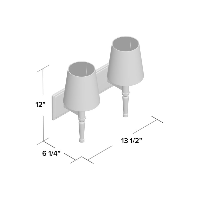 Éclairage pour meuble-lavabo 2 lumières Quinlan, Laiton satiné