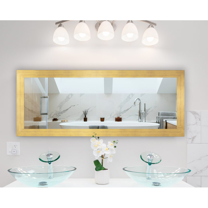 Miroir décoratif, Or mat, 33 po x 78 po