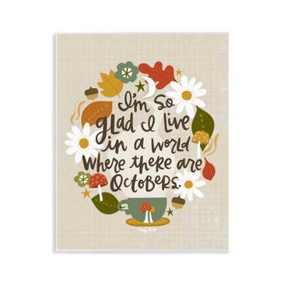 A World Where There Are Octobers Wall Plaque, design by Mandy Ford Art + Illustration