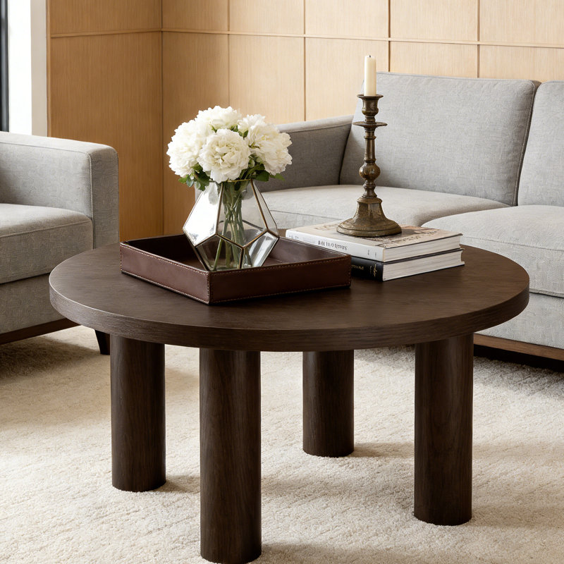 Solid Wood Four Leg Coffee Table 90x90cm