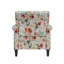 Chaise d'appoint en orange pastel et vert floral avec pieds en bois massif