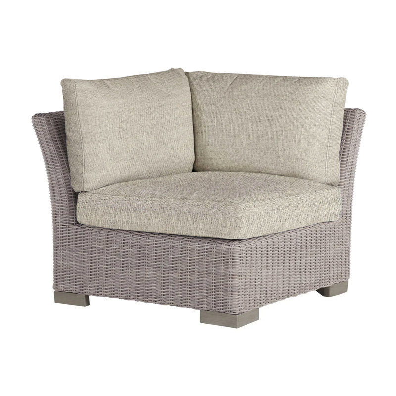 Club Woven Patio Lounge Chair with Cushions, Oyster, Dove Sunbrella® Linen, Welt